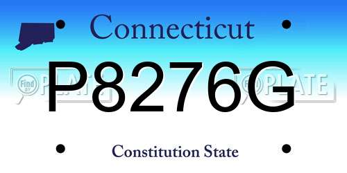 P8276G Connecticut License Plate