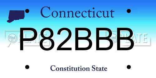 P82BBB Connecticut License Plate