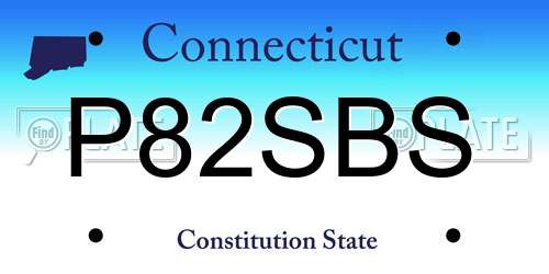 P82SBS Connecticut License Plate