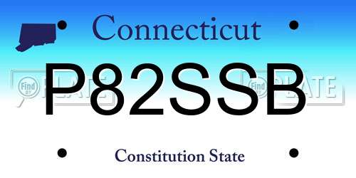 P82SSB Connecticut License Plate