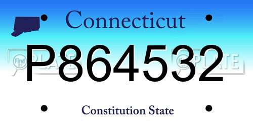 P864532 Connecticut License Plate