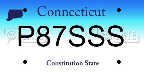 P87SSS Connecticut License Plate