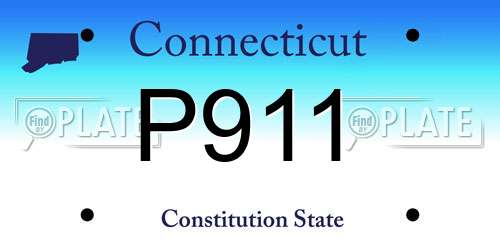P911 Connecticut License Plate