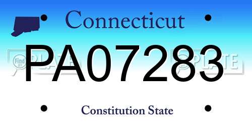 PA07283 Connecticut License Plate