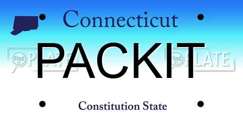 PACKIT Connecticut License Plate