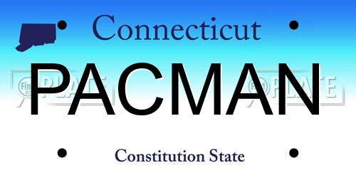 PACMAN Connecticut License Plate