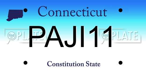 PAJI11 Connecticut License Plate