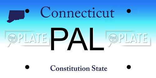 PAL Connecticut License Plate