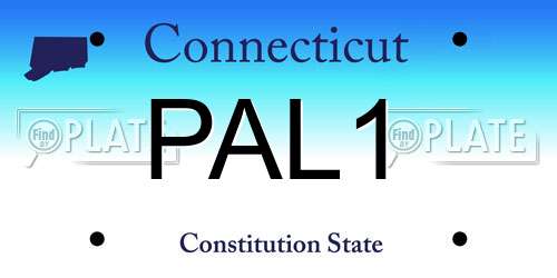 PAL1 Connecticut License Plate