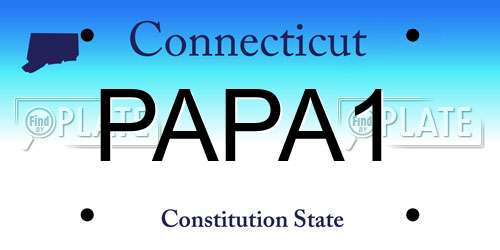 PAPA1 Connecticut License Plate