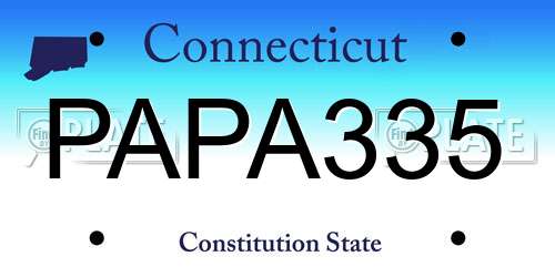 PAPA335 Connecticut License Plate