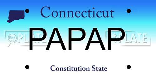 PAPAP Connecticut License Plate