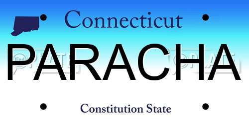 PARACHA Connecticut License Plate