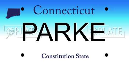 PARKE Connecticut License Plate