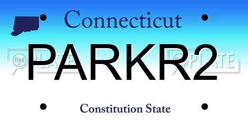 PARKR2 Connecticut License Plate