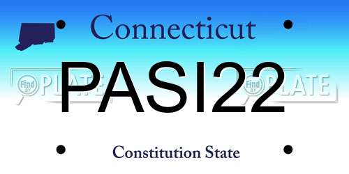 PASI22 Connecticut License Plate