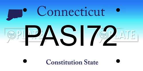 PASI72 Connecticut License Plate