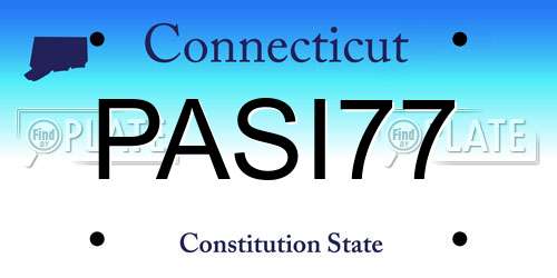 PASI77 Connecticut License Plate