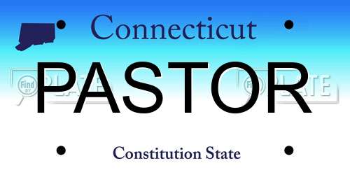 PASTOR Connecticut License Plate