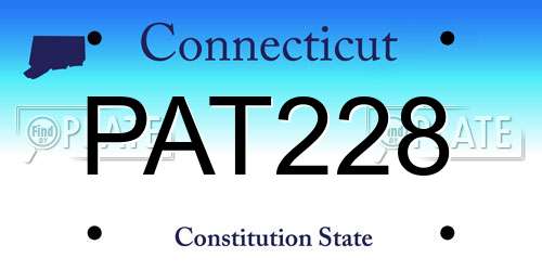 PAT228 Connecticut License Plate