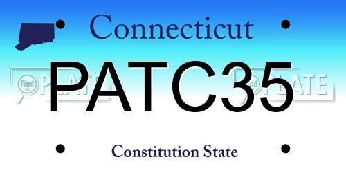 PATC35 Connecticut License Plate