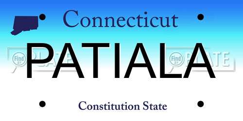 PATIALA Connecticut License Plate