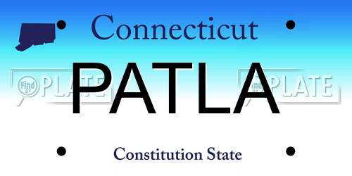 PATLA Connecticut License Plate