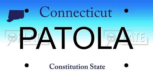 PATOLA Connecticut License Plate