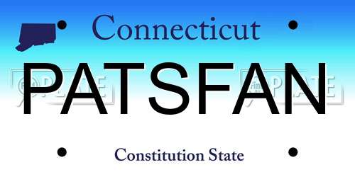 PATSFAN Connecticut License Plate