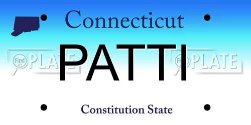 PATTI Connecticut License Plate