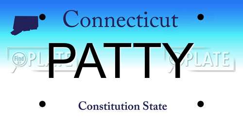 PATTY Connecticut License Plate