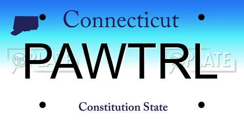 PAWTRL Connecticut License Plate
