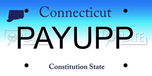 PAYUPP Connecticut License Plate
