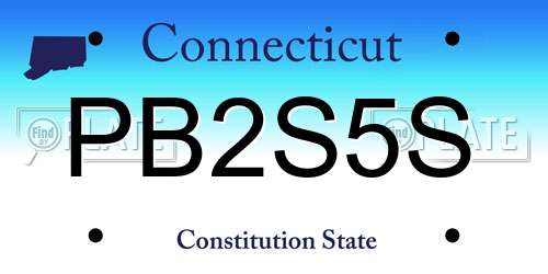 PB2S5S Connecticut License Plate