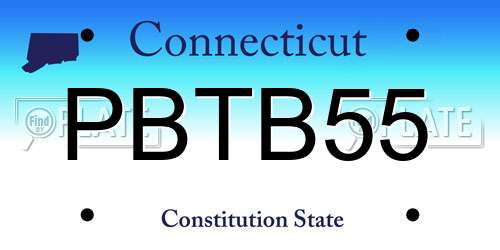 PBTB55 Connecticut License Plate