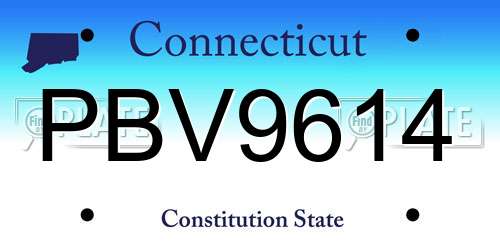 PBV9614 Connecticut License Plate