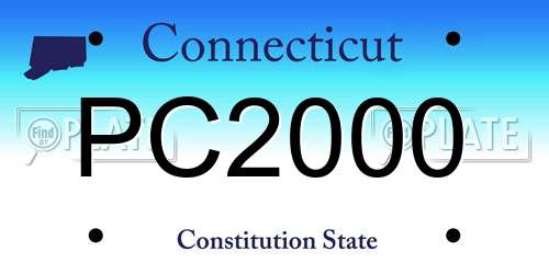 PC2000 Connecticut License Plate