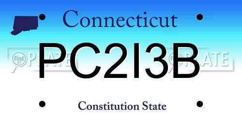 PC2I3B Connecticut License Plate