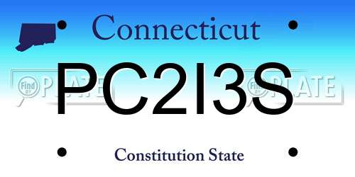 PC2I3S Connecticut License Plate
