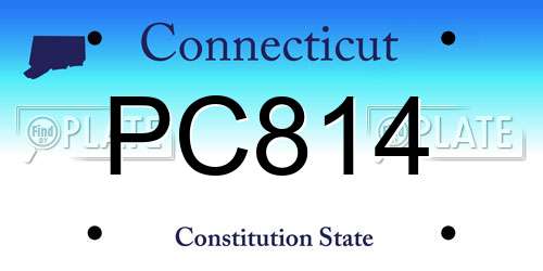 PC814 Connecticut License Plate