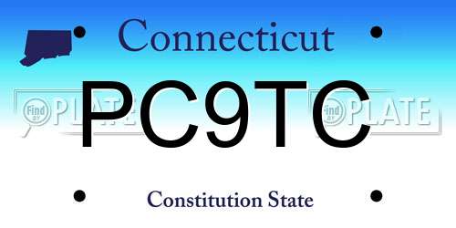 PC9TC Connecticut License Plate