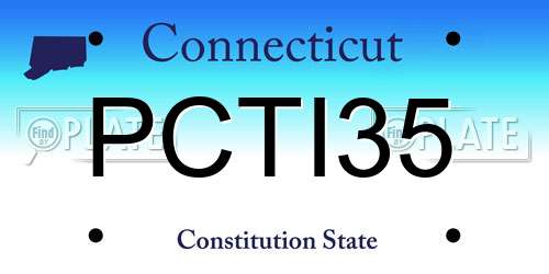 PCTI35 Connecticut License Plate