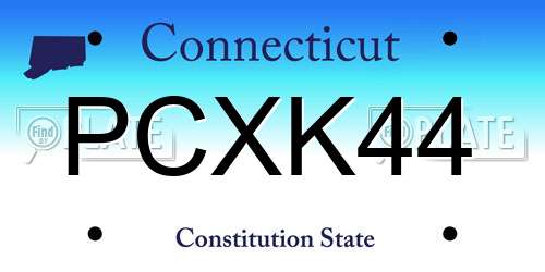 PCXK44 Connecticut License Plate