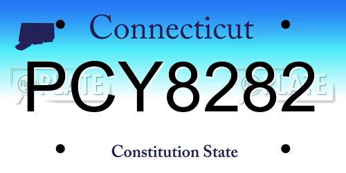 PCY8282 Connecticut License Plate