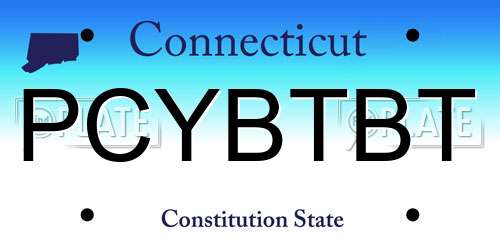 PCYBTBT Connecticut License Plate