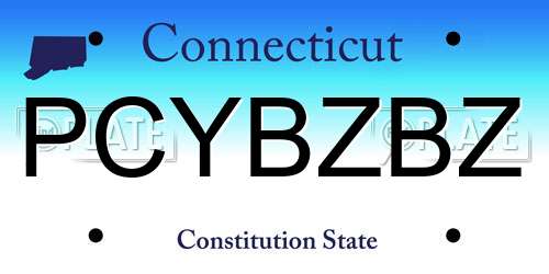 PCYBZBZ Connecticut License Plate