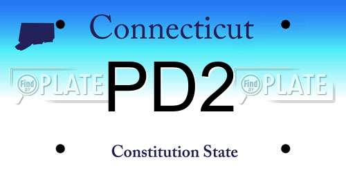PD2 Connecticut License Plate