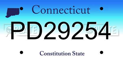 PD29254 Connecticut License Plate