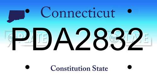 PDA2832 Connecticut License Plate