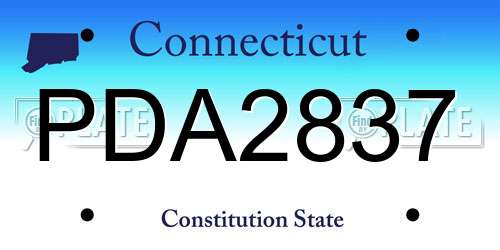 PDA2837 Connecticut License Plate